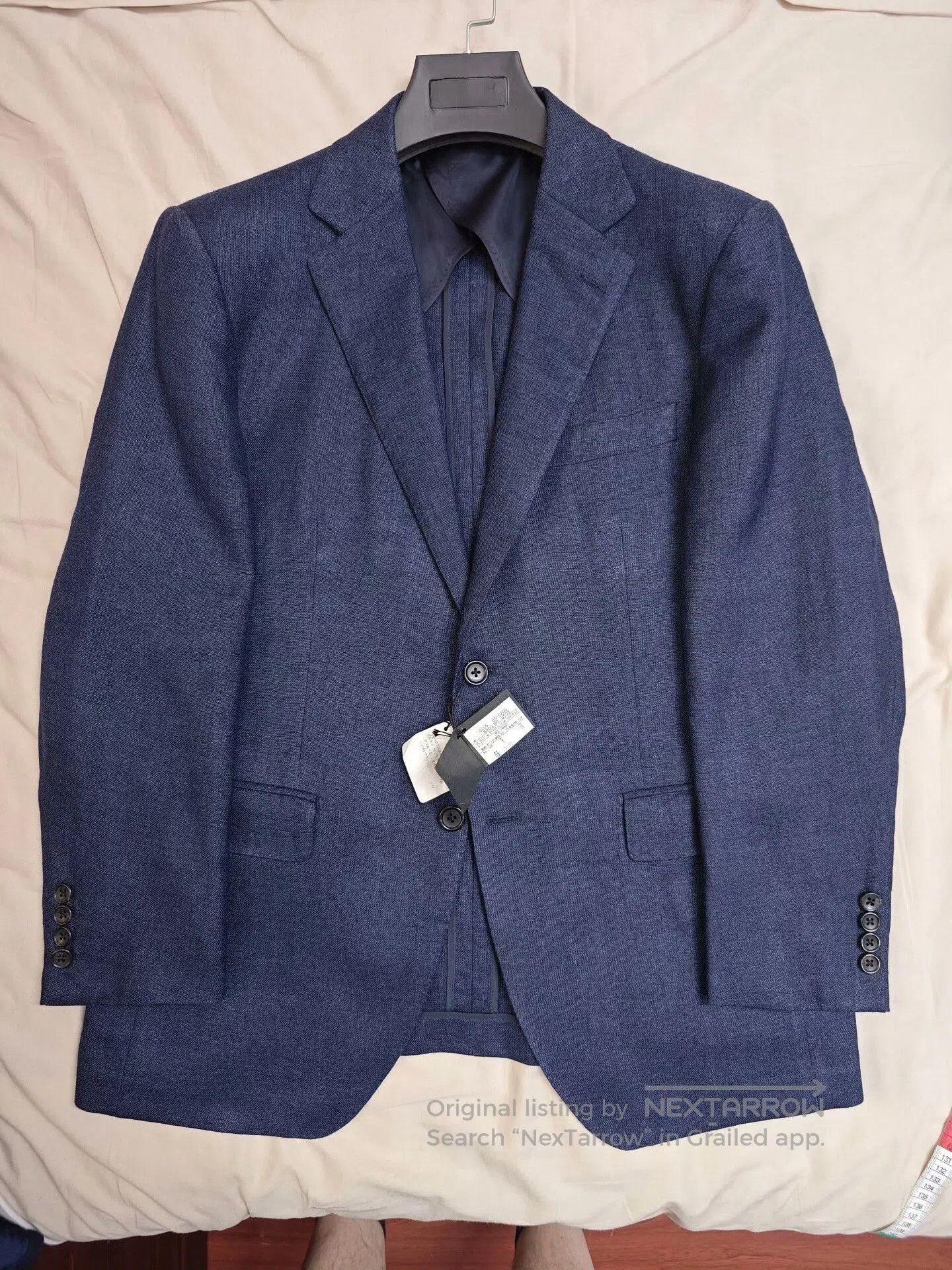 Japanese Brand Italian E. Thomas Navy Blazer. Size US M / EU 48-50 / 2 - 5 Thumbnail
