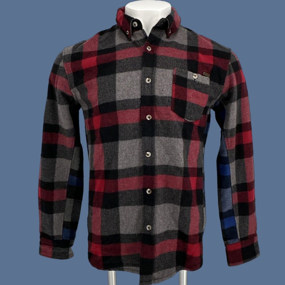 Reason Reason Shirt Mens Large Multicolor Red Plaid Mind Your Own Business Graphic Back Streetwear Button-Up Short Description Not Included Size US L / EU 52-54 / 3 - 1 Thumbnail