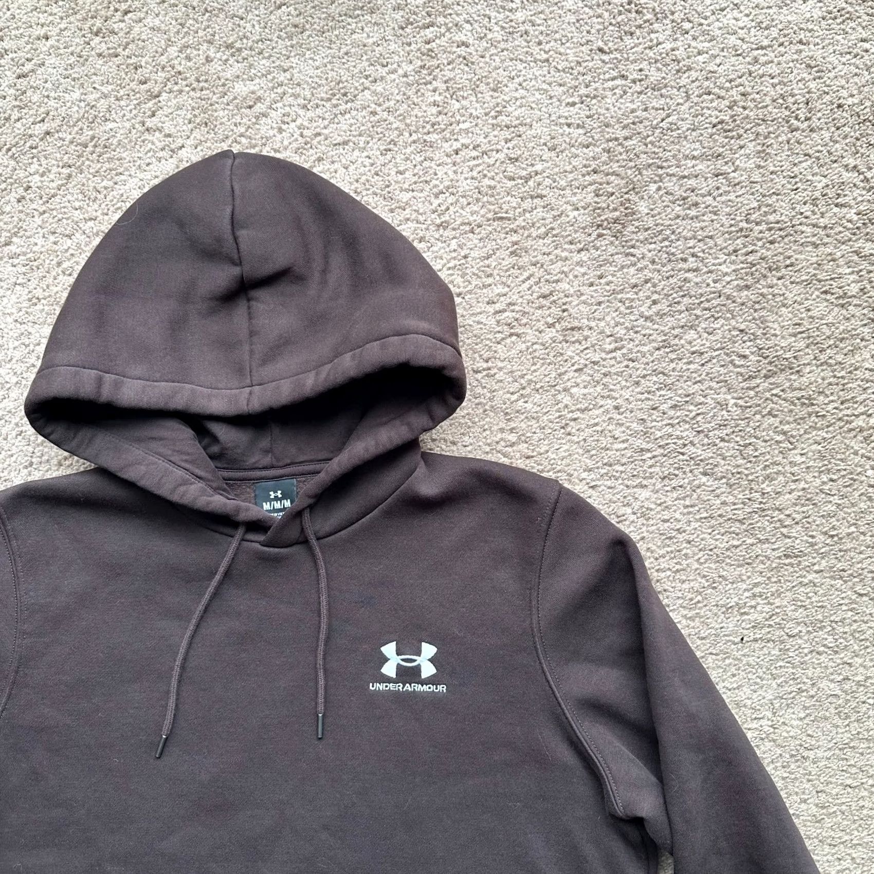 Under Armour Under Armour Hoodie Pullover Sweatshirt Mens Medium Brown Pockets Size US M / EU 48-50 / 2 - 4 Thumbnail