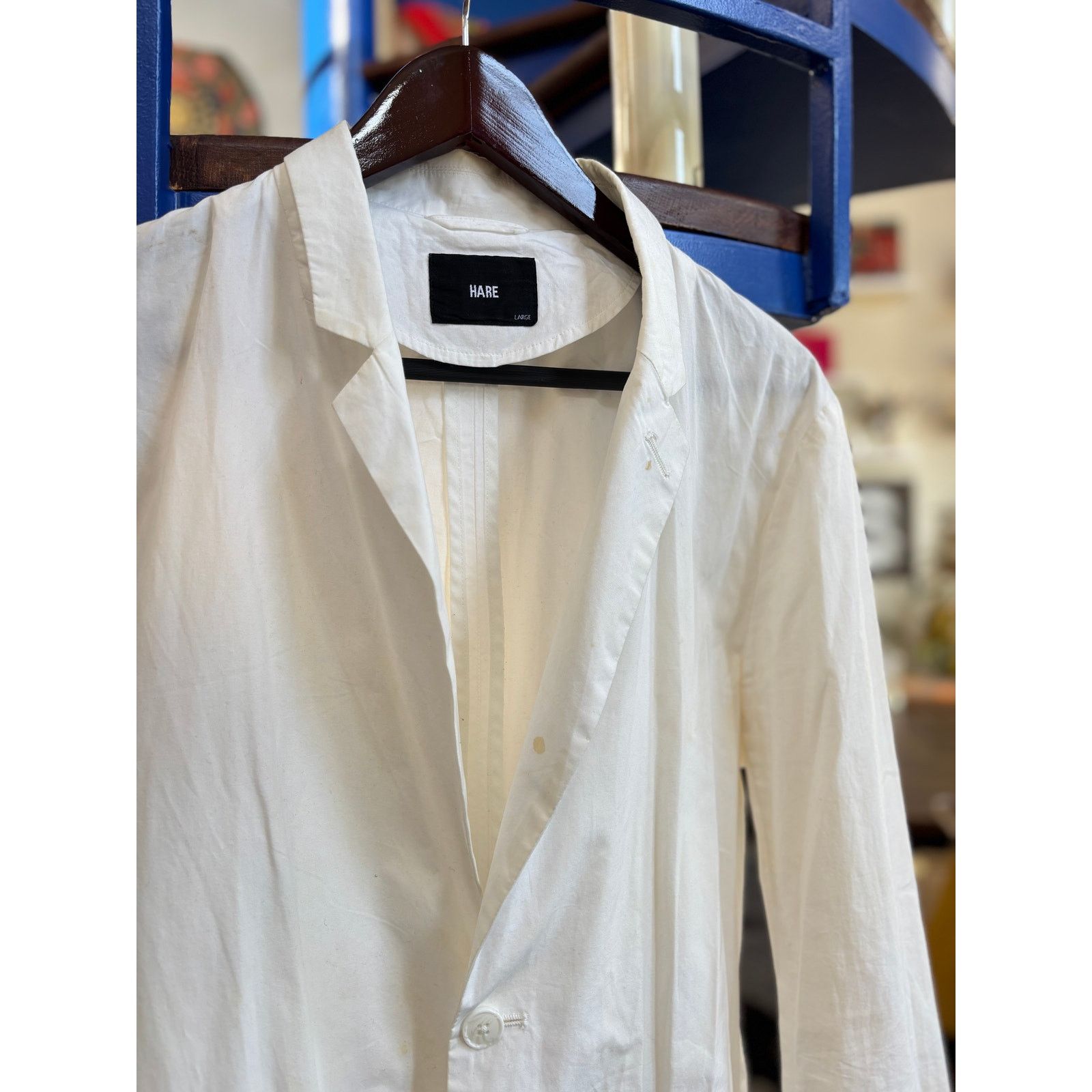 HARE HARE Japan White Lightweight Tailored Coat Size L Size US L / EU 52-54 / 3 - 3 Thumbnail