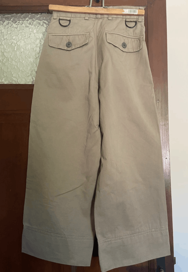 Dries Van Noten × Vintage Dries Van Noten Pants Baggy Wide Crop Cargo Jeans Top EX0109 Size 26" / US 2 / IT 38 - 2 Thumbnail