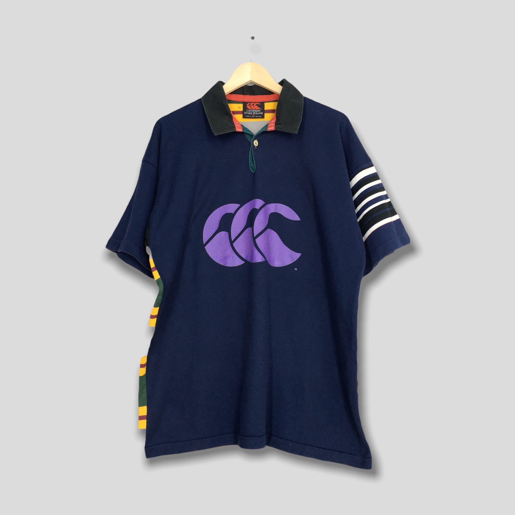 Canterbury of New Zealand × Vintage Vintage Canterbury Of New Zealand CCC Rugby Stripes Shirt XL Size US XL / EU 56 / 4 - 1 Thumbnail