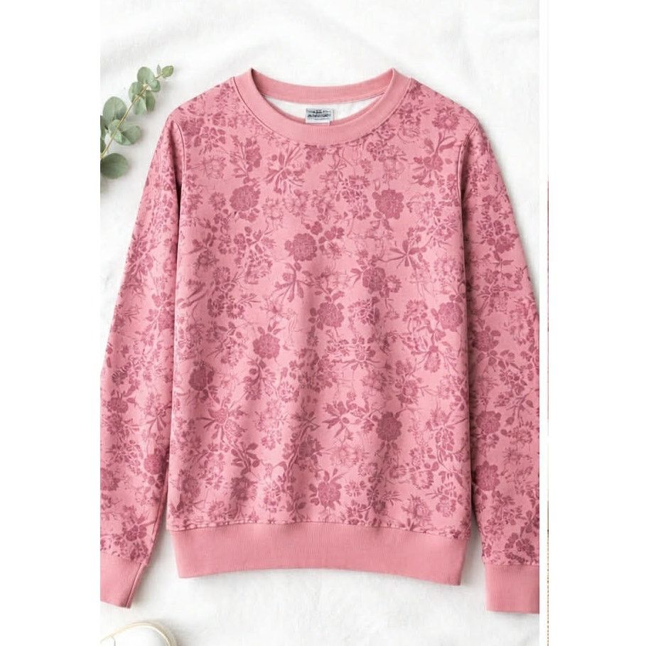 Other Hastings & Smith Sweatshirt Floral Crewneck Pullover Pink XL Size XL / US 12-14 / IT 48-50 - 9 Thumbnail
