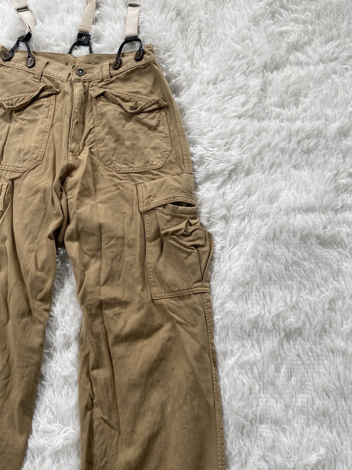 Japanese Brand 🔥BINDING NOW🔥Betty Smith brown parachute cargo pant rare Size US 26 / EU 42 - 4 Thumbnail