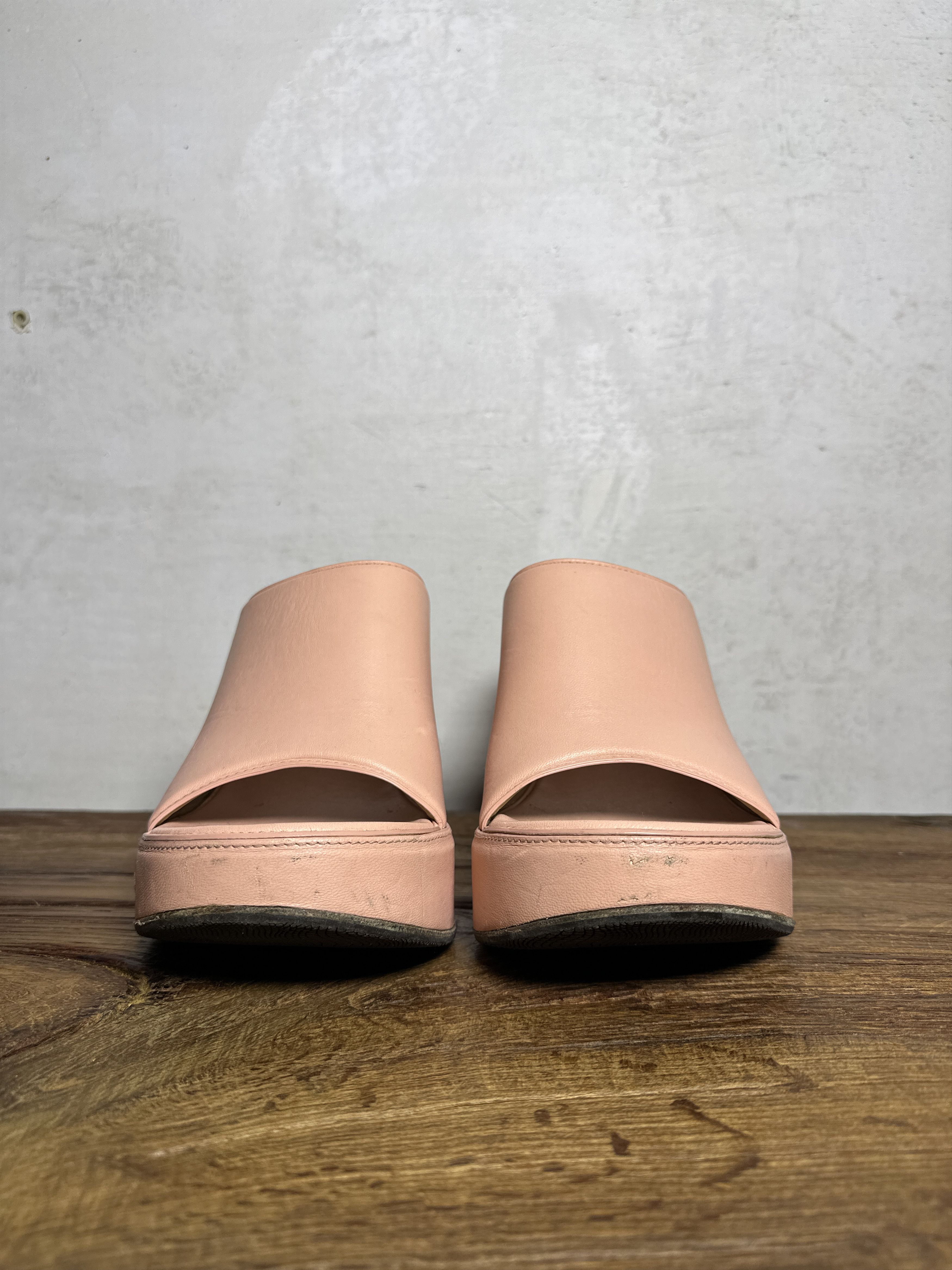 Bottega Veneta Bottega Veneta Peach Wedge Heeled Sandals Size US 11 / IT 41 - 9 Thumbnail