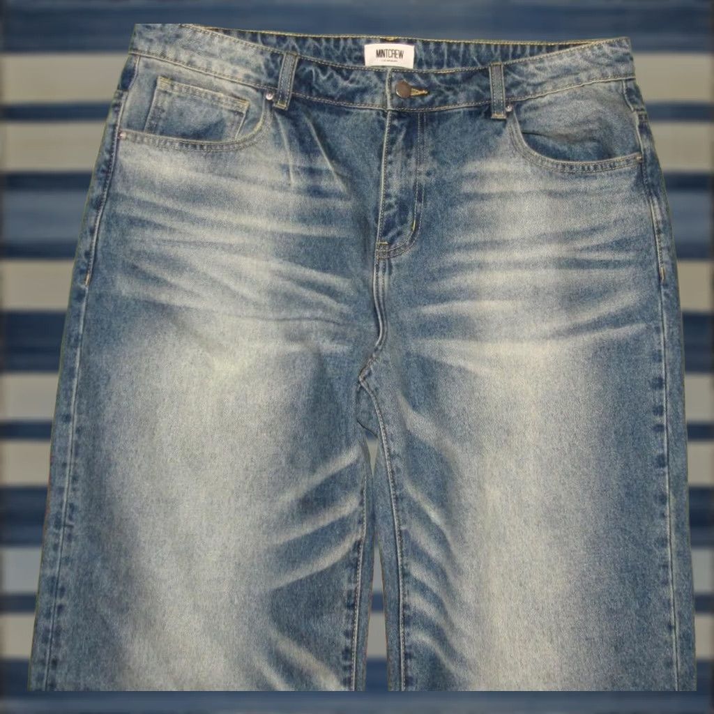 Denime MINTCREW Balboa Wash Baggy Denim Pants Jeans 40 x 33 Mens Slim/Regular? Size US 40 / EU 56 - 1 Thumbnail