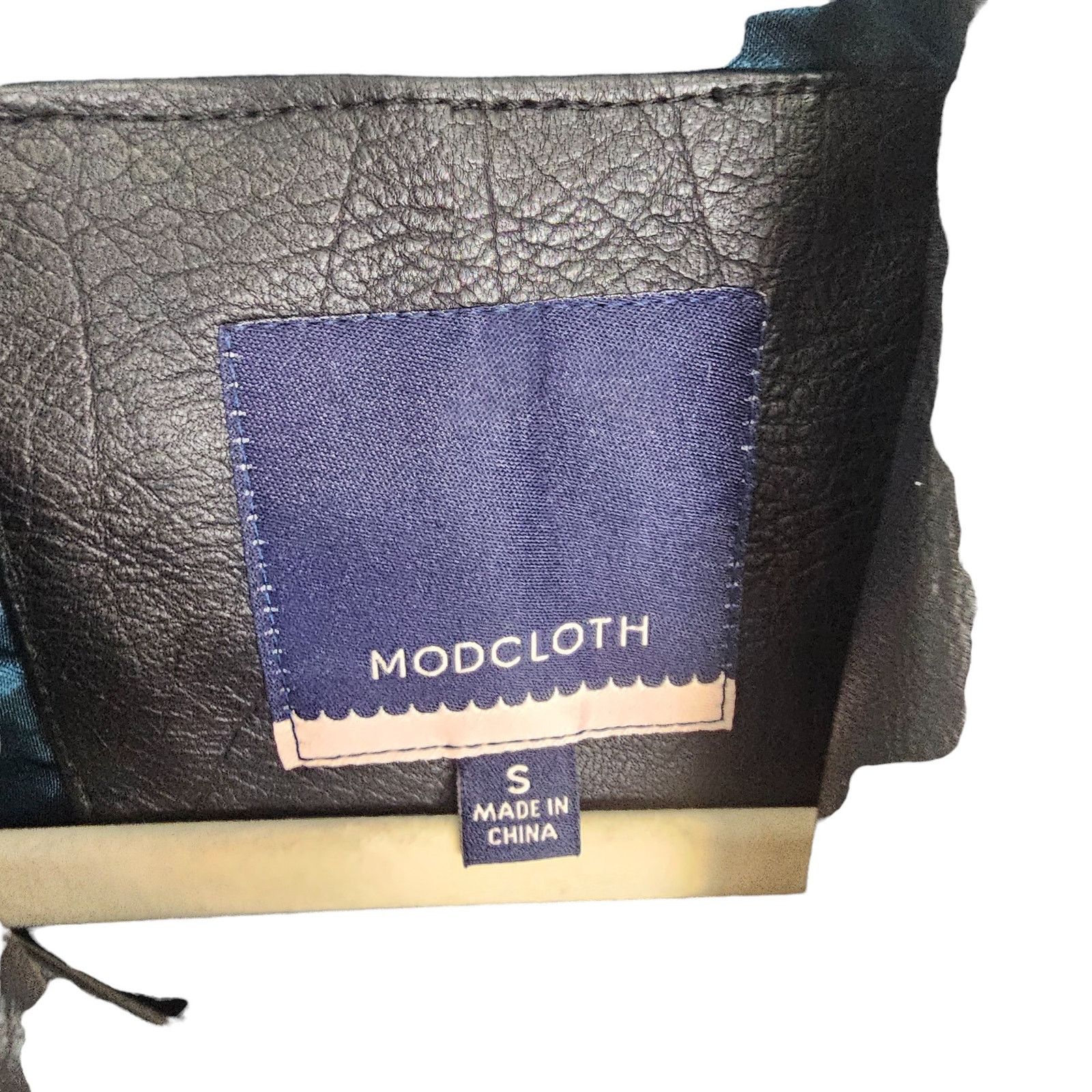 Modernica ModCloth Womens Faux Leather Biker Jacket S Moto Rockability Size S / US 4 / IT 40 - 7 Thumbnail
