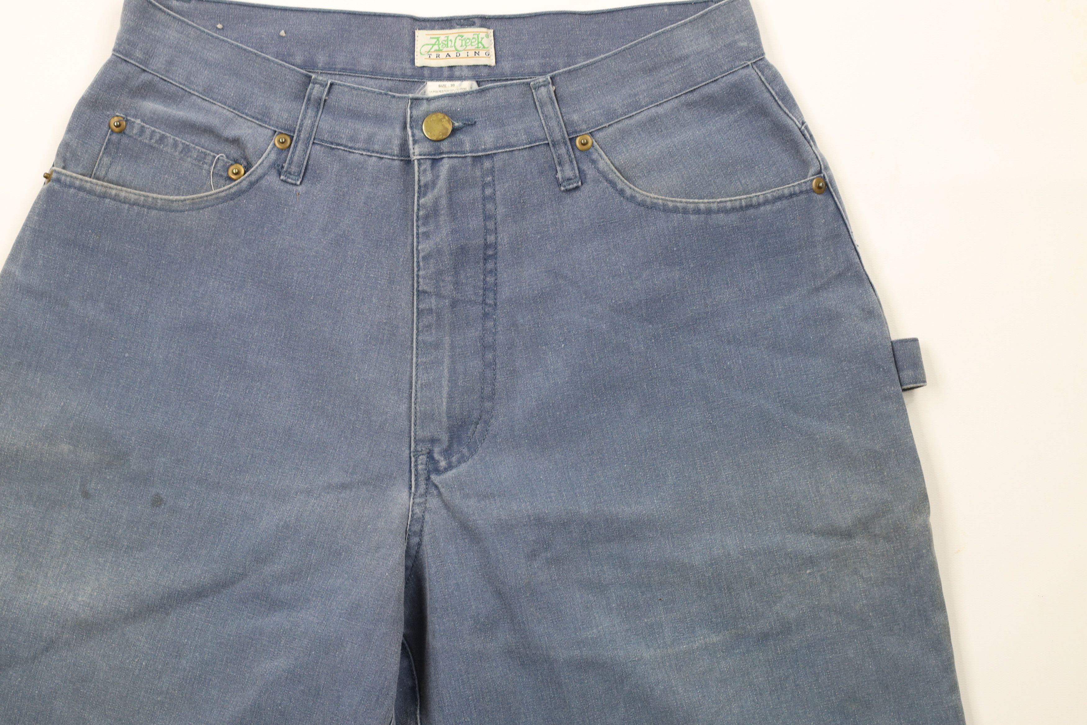 Vintage Vintage 90s Streetwear Baggy Stonewash Pigment Dye Shorts Size US 30 / EU 46 - 3 Thumbnail