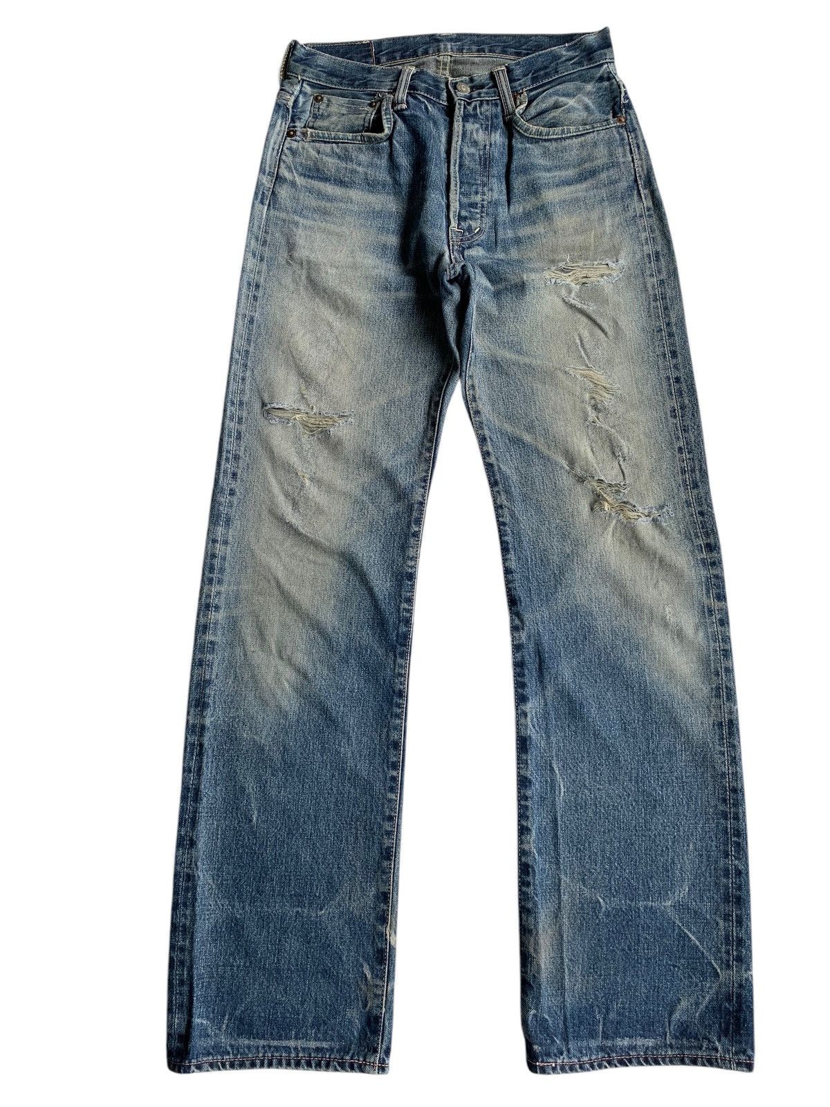 OMNIGOD OMNIGOD JAPANESE BUTTON FLY SELVEDGE DISTRESSED DENIM🎌 Size US 28 / EU 44 - 1 Thumbnail