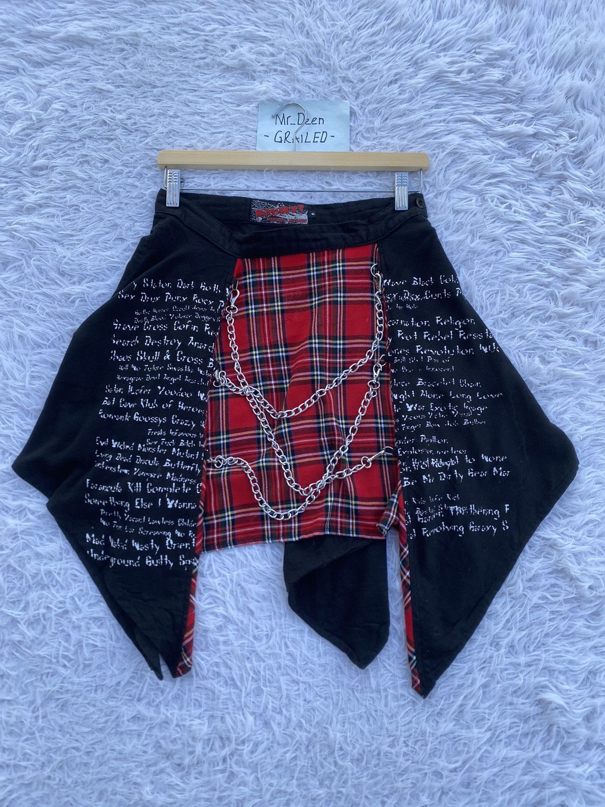 Japanese Brand Rare Vintage Anarchyism Keystation Japanese Brand Skirt Size 29" - 4 Thumbnail