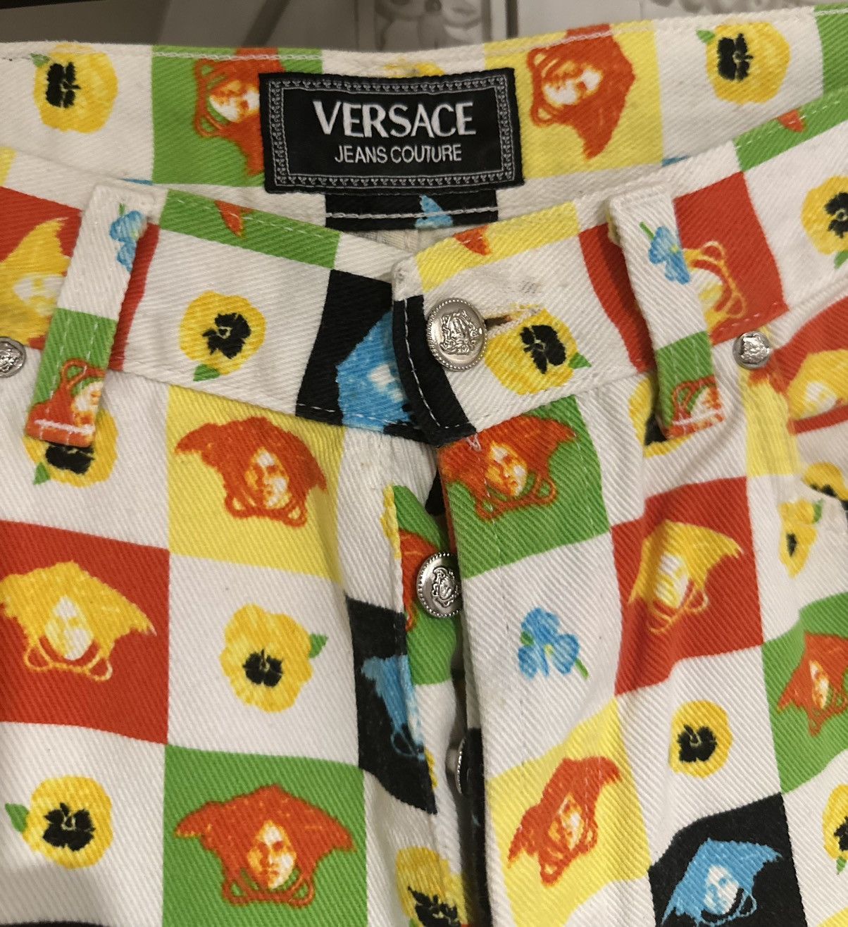 Versace Jeans Couture Vintage 90s Versace Jeans Couture Medusa Print Pants Size US 32 / EU 48 - 3 Thumbnail