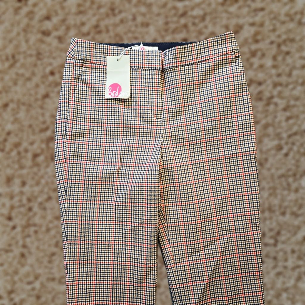 Boden Boden Pants Womens Size 4 Blue Red Plaid Richmond Ankle Career Preppy Classic Denim? Size 27" / US 4 / IT 40 - 1 Thumbnail