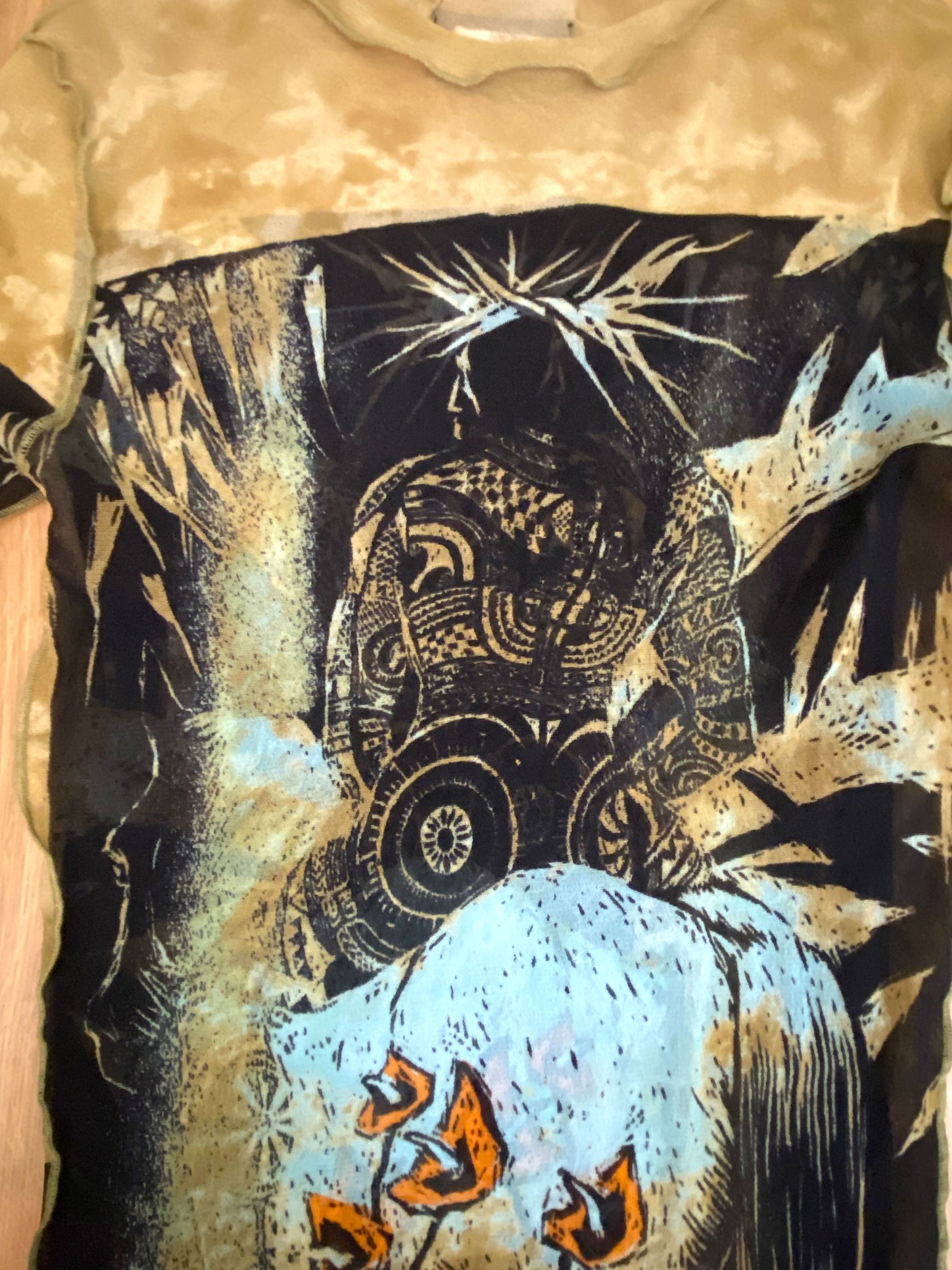 Jean Paul Gaultier Jean Paul Gaultier Warrior Indian Mesh Men Tee Top T-shirt Size US M / EU 48-50 / 2 - 2 Thumbnail