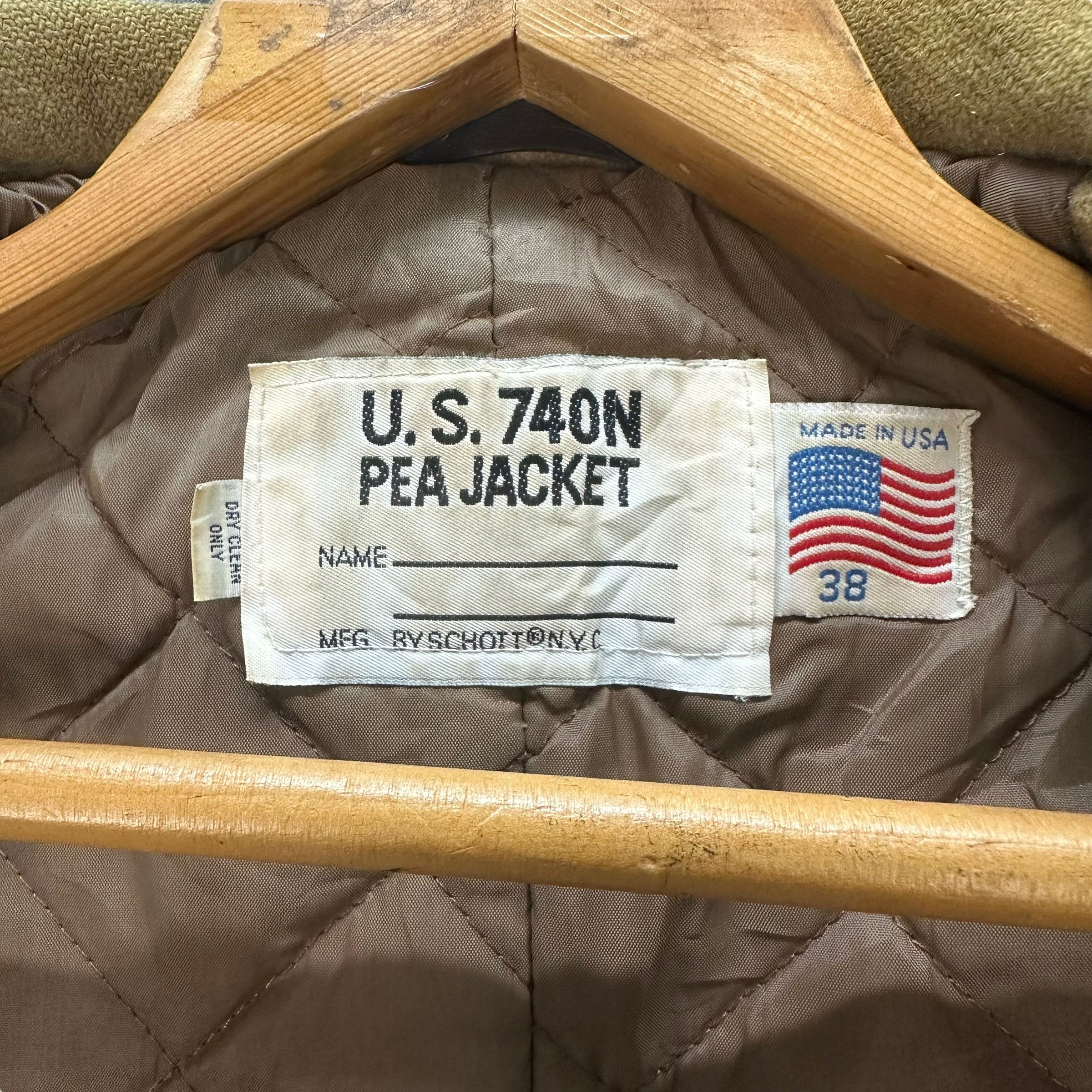 Schott US 740N PEA JACKET SCHOTT NYC WOOL COAT JACKET #8548-014 Size US S / EU 44-46 / 1 - 8 Thumbnail