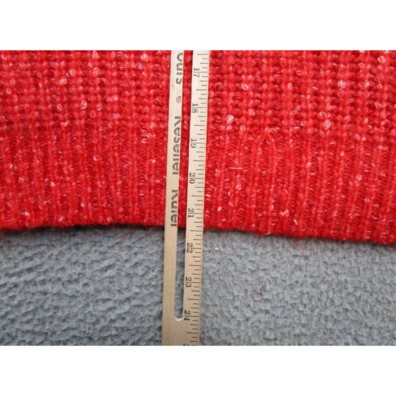 Vintage ANA Women's Oversized Chunky-Knit Wool Blend Pullover Sweater 2XL Red Shirt Womens Size XXL / US 16-18 / IT 52-54 - 7 Thumbnail
