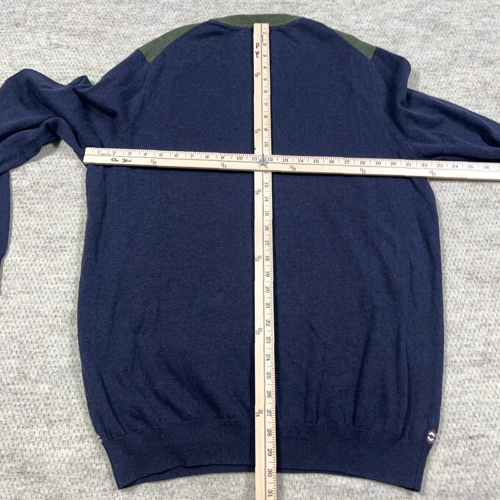 Jos. A. Bank Jos. A Bank Sweater Men XL Blue Green Crewneck Slim Fit Nordic Grandpa Cotton Shirt Size US XL / EU 56 / 4 - 4 Thumbnail