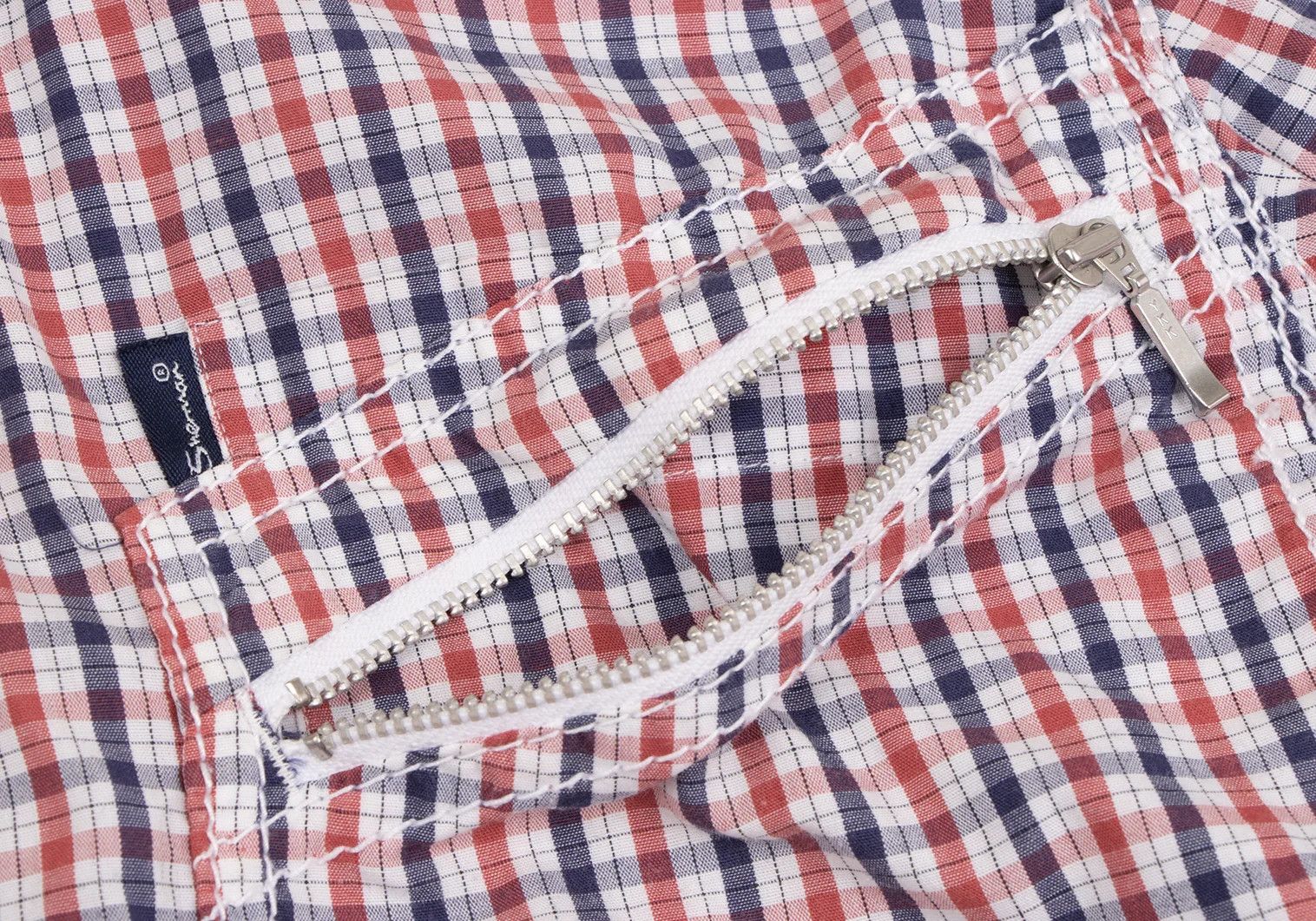 Junya Watanabe Zipper Pocket Puckering Check Short Sleeve Shirt Navy Red Size US S / EU 44-46 / 1 - 6 Thumbnail
