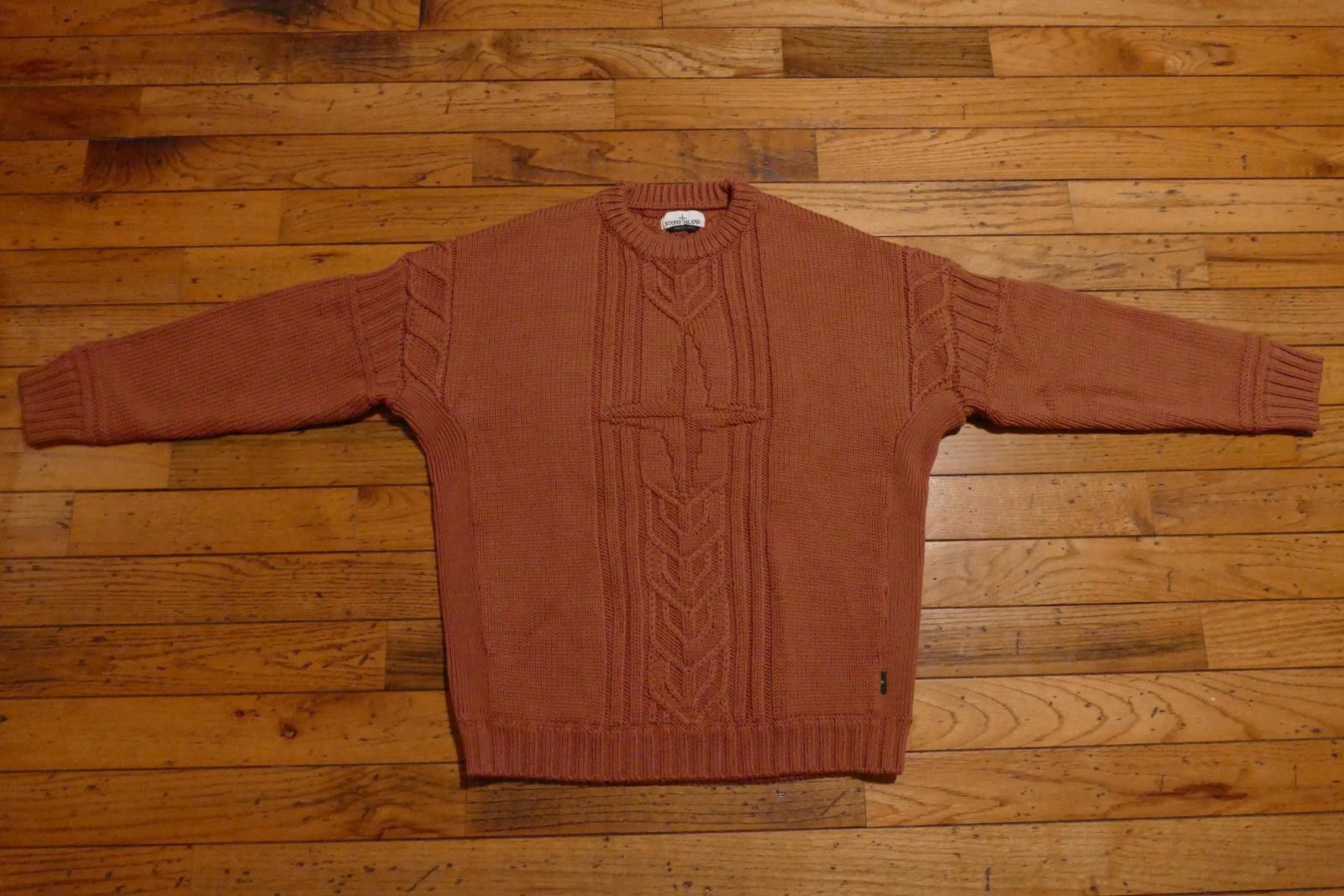 image of Stone Island Knitted Crewneck Men's in Orange (Size 2XL)