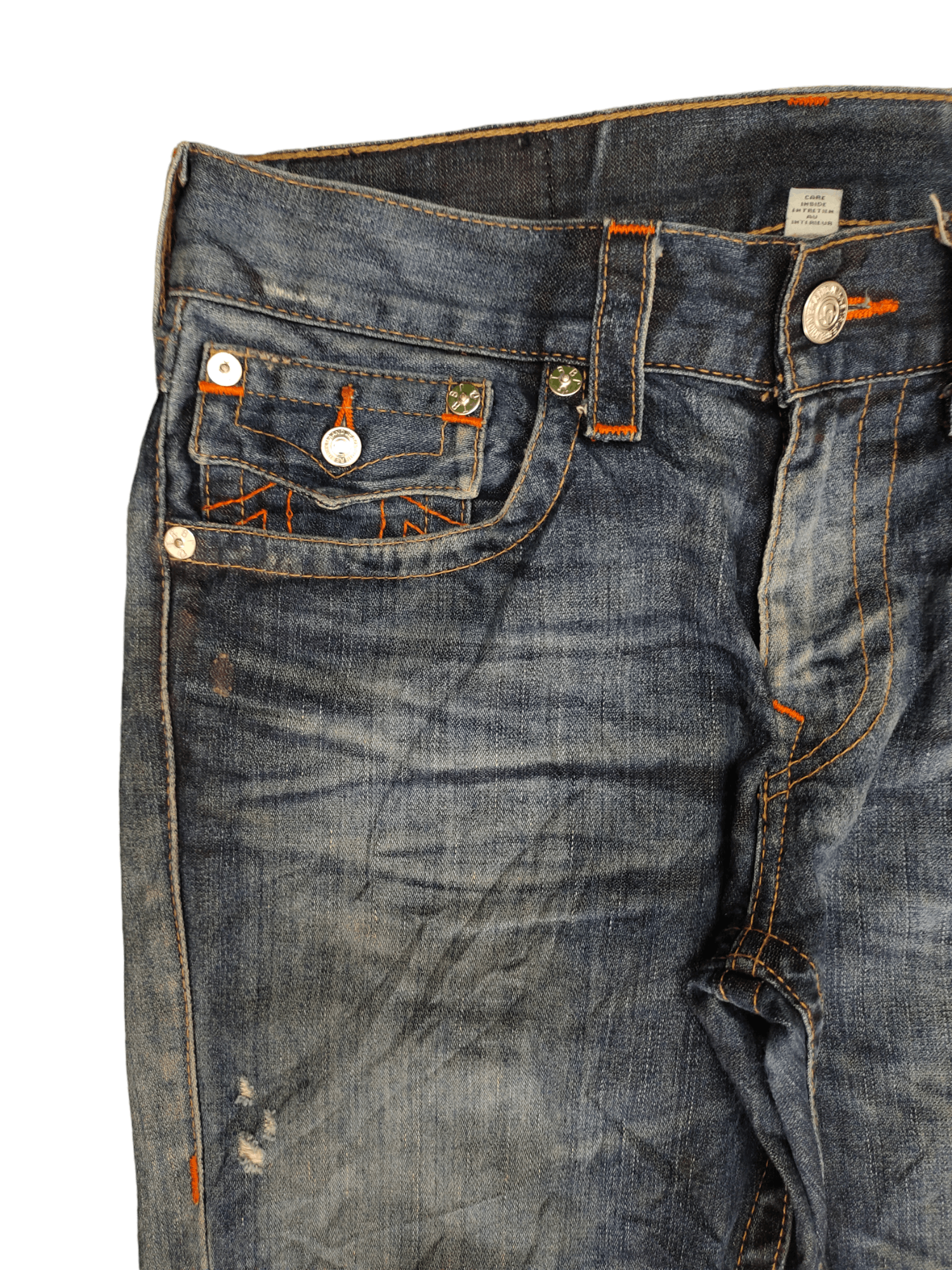 True Religion Vintage Y2k True Religion Skinny Distress Faded Denim Jeans Size US 32 / EU 48 - 12 Thumbnail