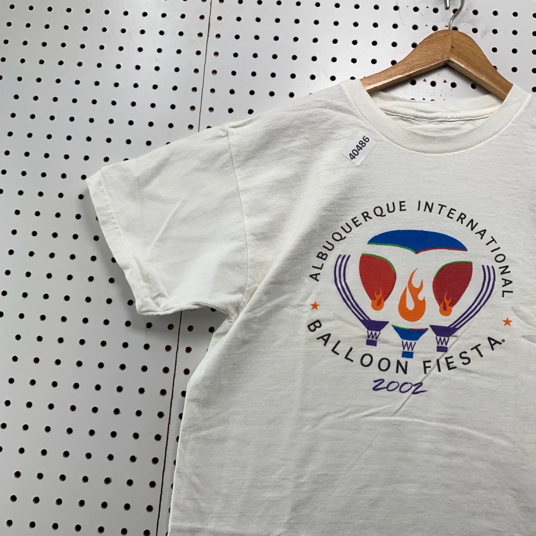 Vintage VINTAGE Albuquerque Balloon Fiesta T-Shirt Mens Medium White 90s Graphic Print Size US M / EU 48-50 / 2 - 5 Thumbnail