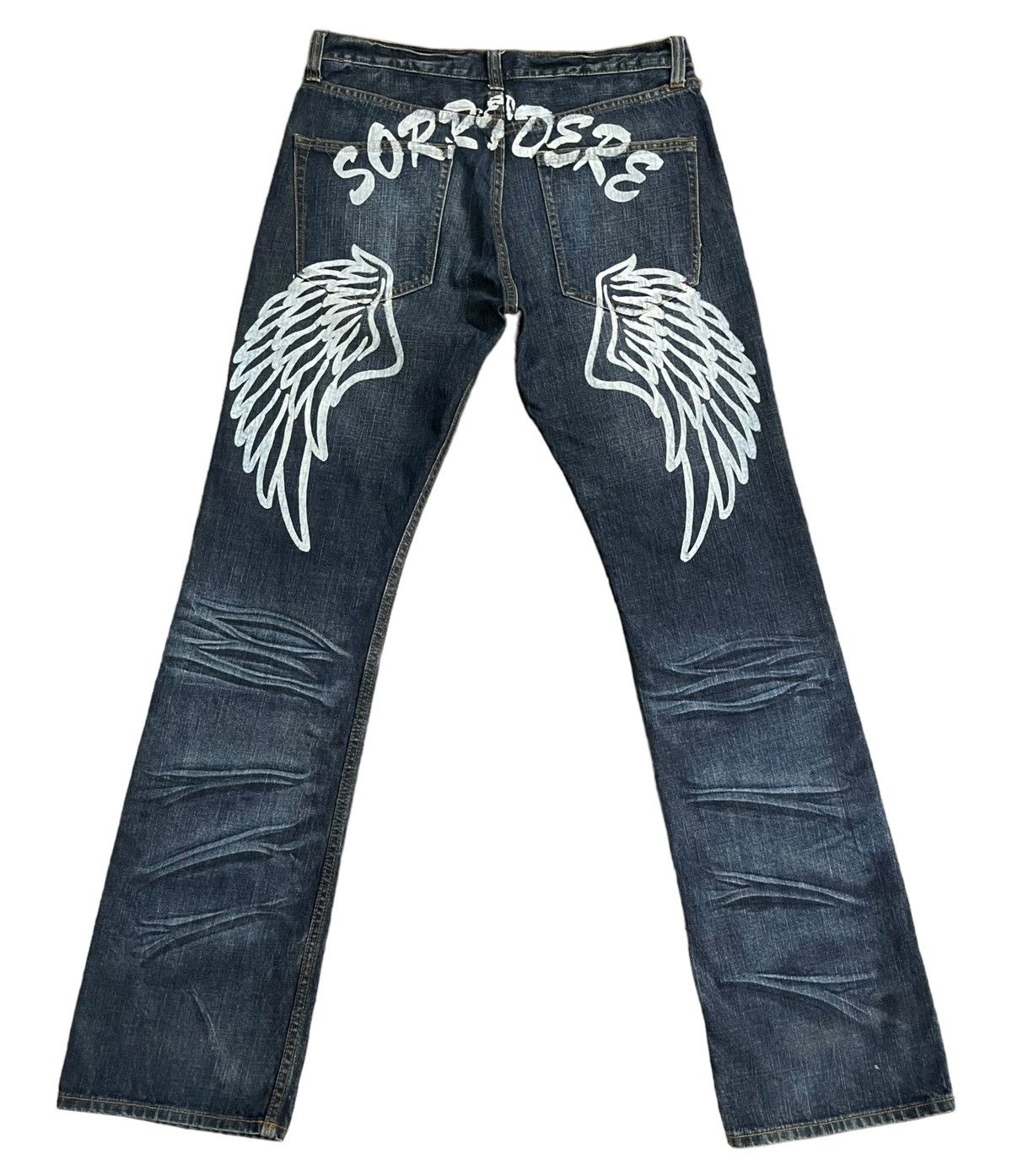 Japanese Brand Vintage Daicock Sorridere “DEATH NOTE” Jeans Size US 34 / EU 50 - 1 Thumbnail
