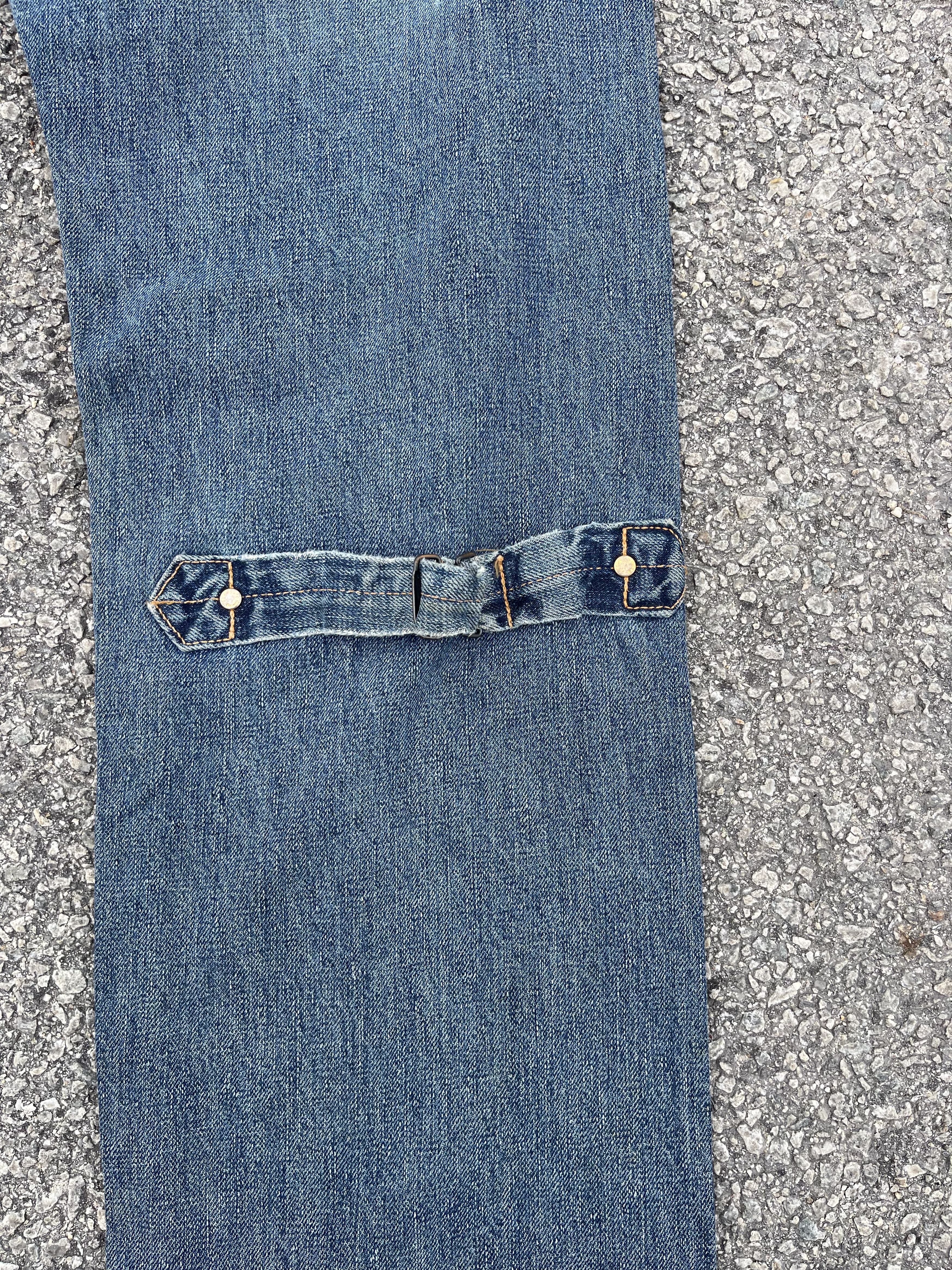 Edwin Vintage Edwin Knee Back Buckle Bondage Leather Size US 35 - 17 Thumbnail