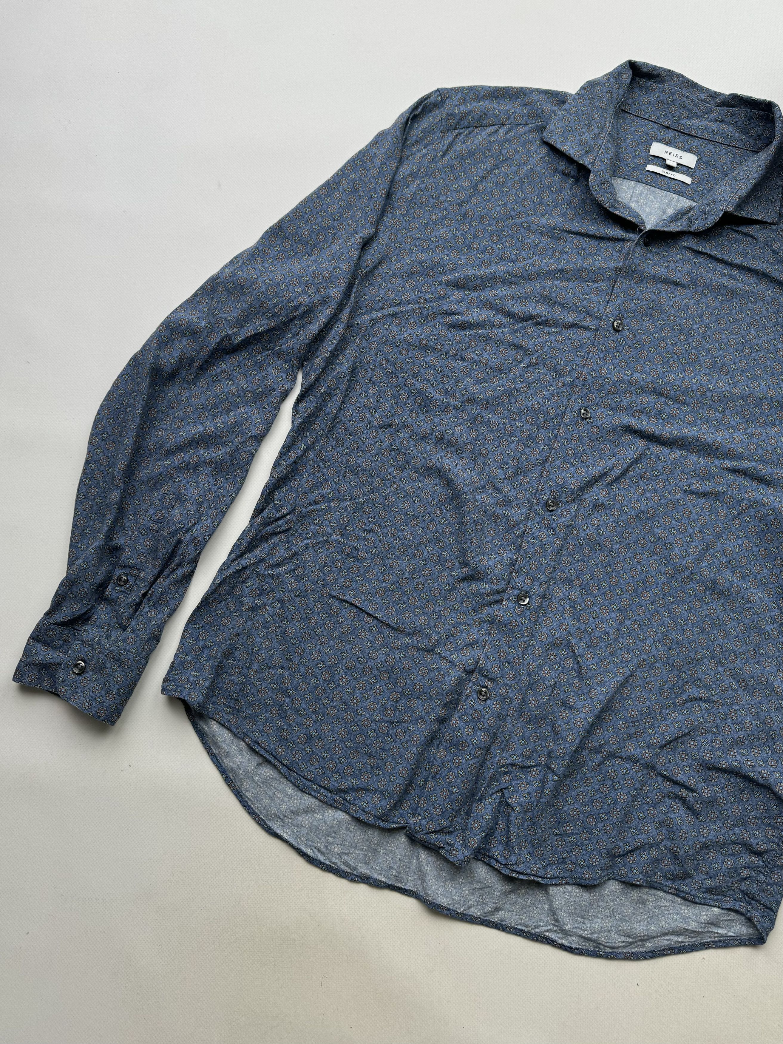 Reiss Reiss Printed Slim Fit Shirt Long Sleeve (461) Size US XL / EU 56 / 4 - 2 Thumbnail
