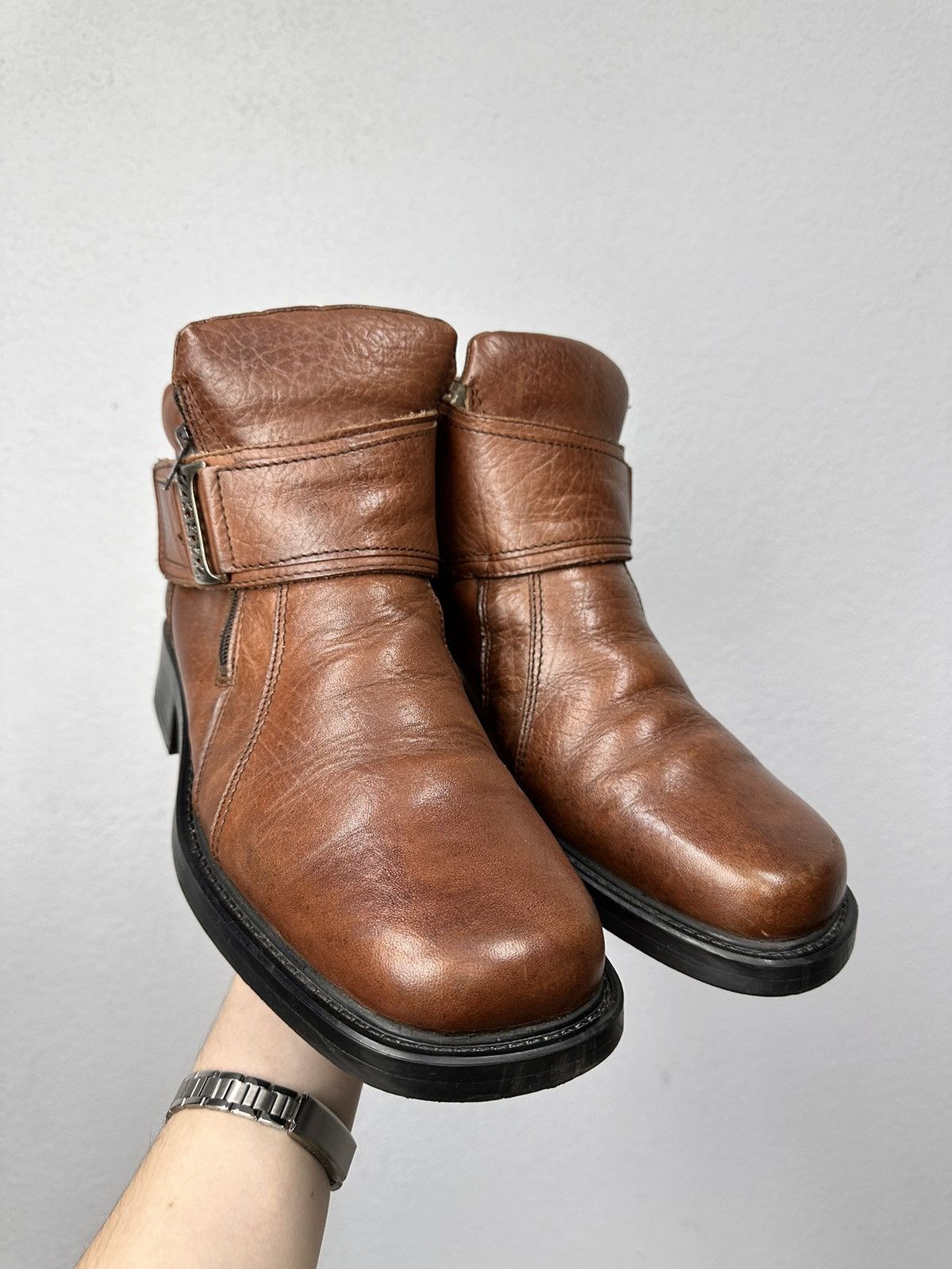 New Rock Vintage Guidi Style AS 98 Leather Boots Italy Design Poell Size US 12 / EU 45 - 2 Thumbnail