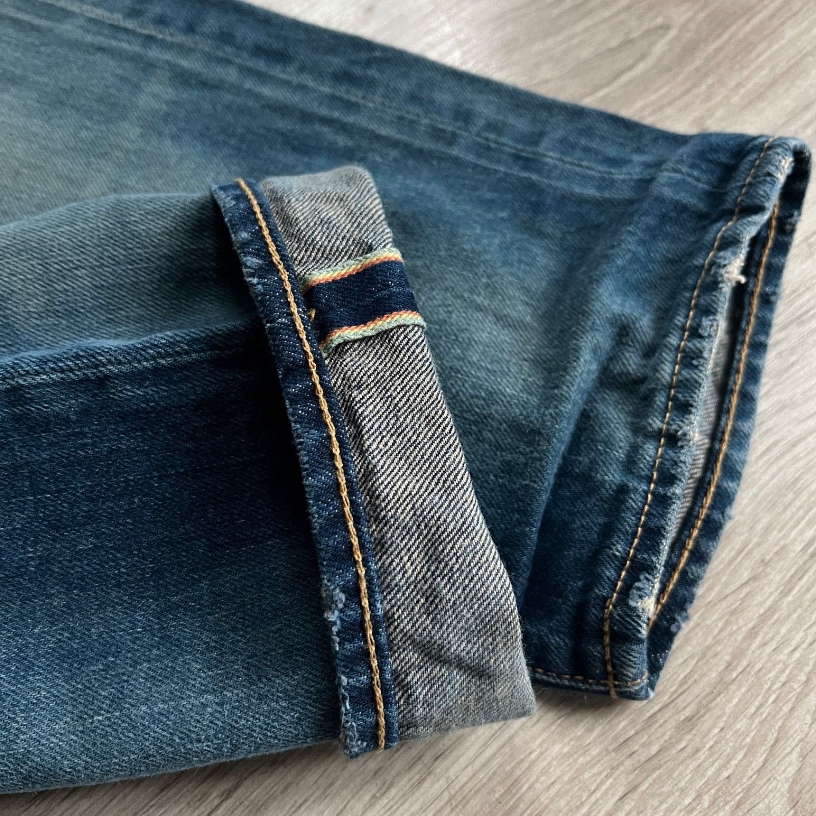 Edwin Edwin Selvedge Jeans Japanese Denim Slim Fit Distressed 9828 Size US 32 / EU 48 - 3 Thumbnail