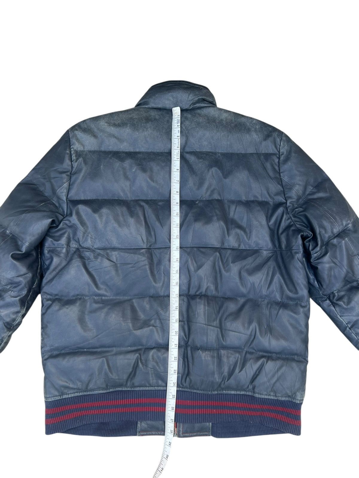 Japanese Brand VTG Nichiwa Wind Armour Patina Sheepskin Leather Down Jacket Size US L / EU 52-54 / 3 - 20 Thumbnail