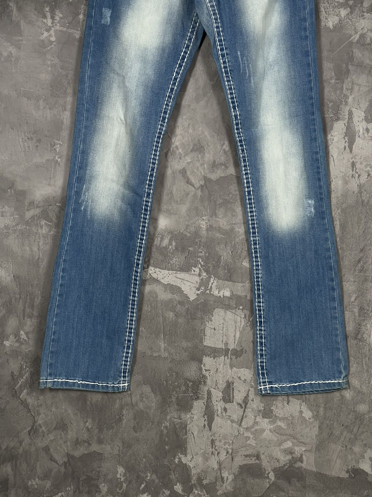 True Religion True Religion Billy Super T Japanese Brand Knit Denim Jeans Size 29" - 10 Thumbnail