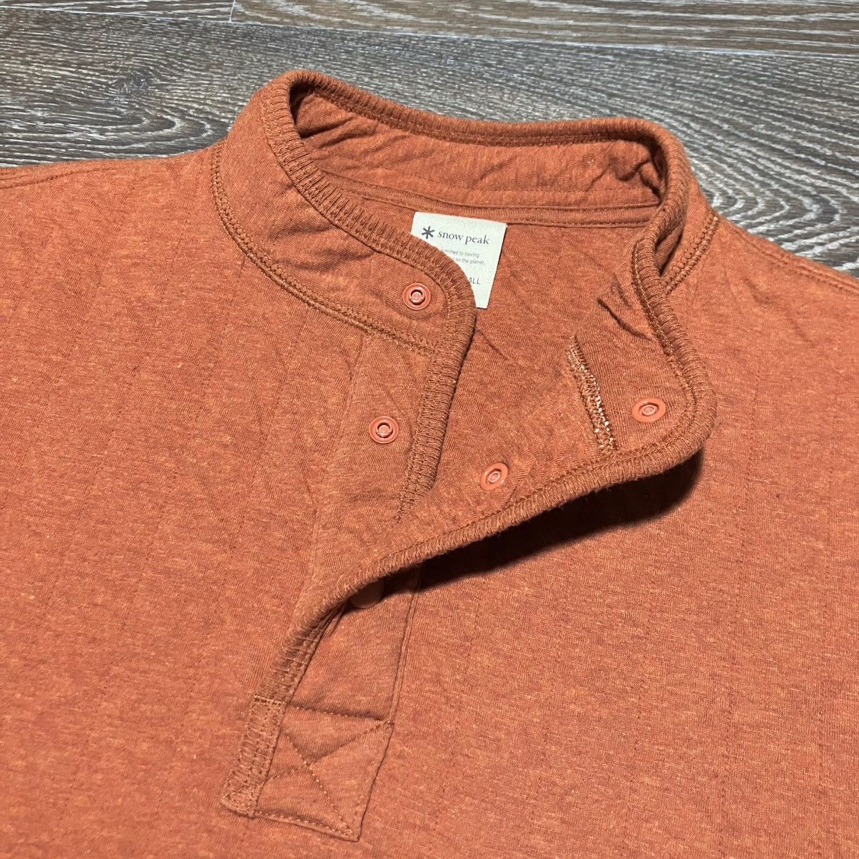 Snow Peak SNOW PEAK Natural Warm Stretch Pullover 1/3 Button Up Orange Size US S / EU 44-46 / 1 - 7 Thumbnail