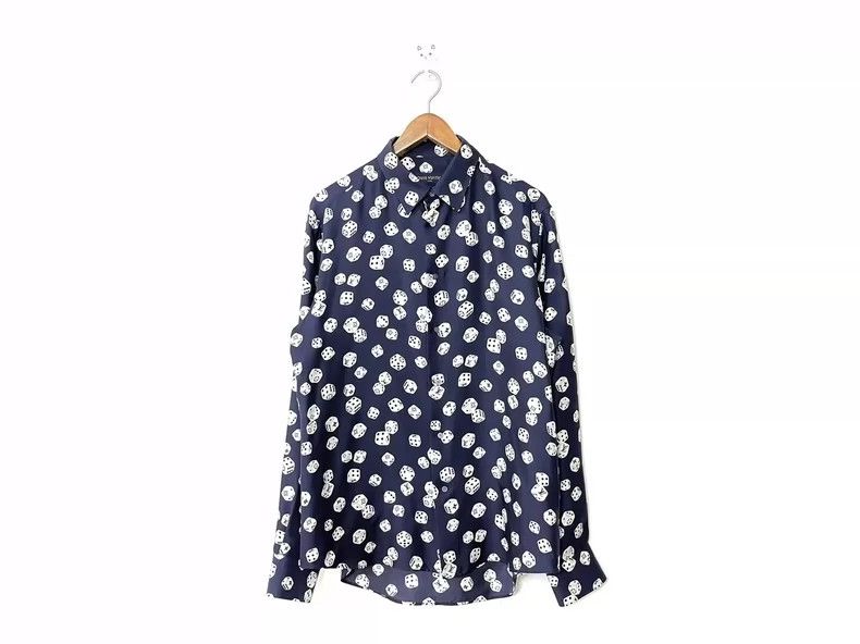 Louis Vuitton louis vuitton silk logo shirt in navy-dmc Size US L / EU 52-54 / 3 - 1 Thumbnail