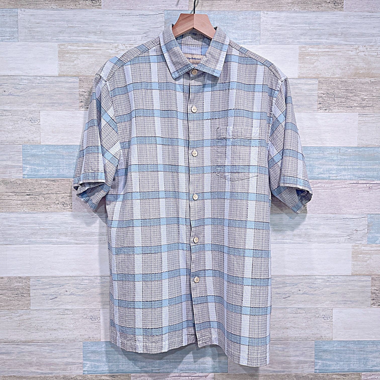 Tommy Bahama TOMMY BAHAMA Silk Hawaiian Plaid Camp Shirt Mens Medium Size US M / EU 48-50 / 2 - 2 Thumbnail