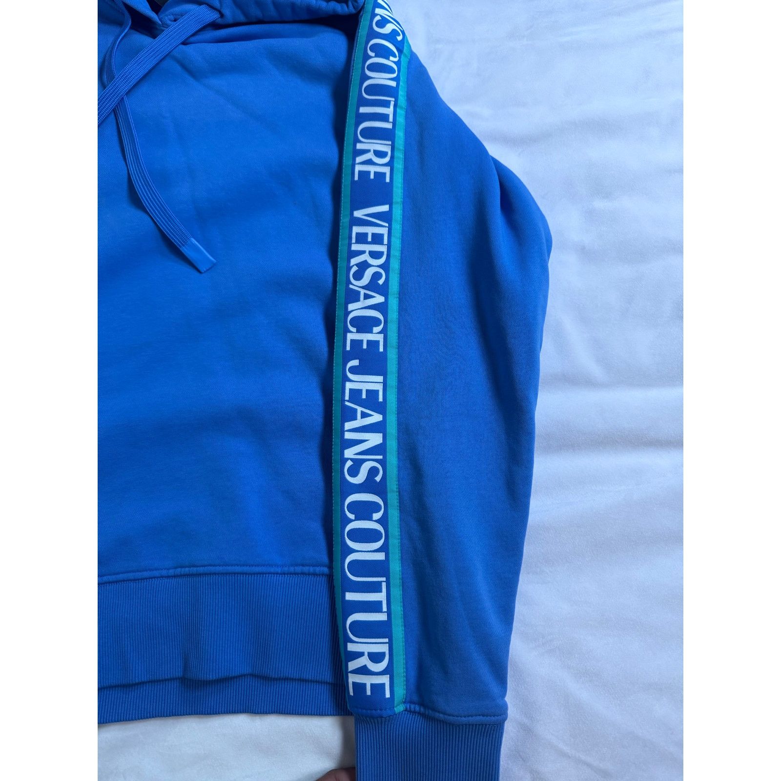 Versace Versace Jeans Couture Tape Logo Hoodie Sweatshirt Size L Size US L / EU 52-54 / 3 - 3 Thumbnail