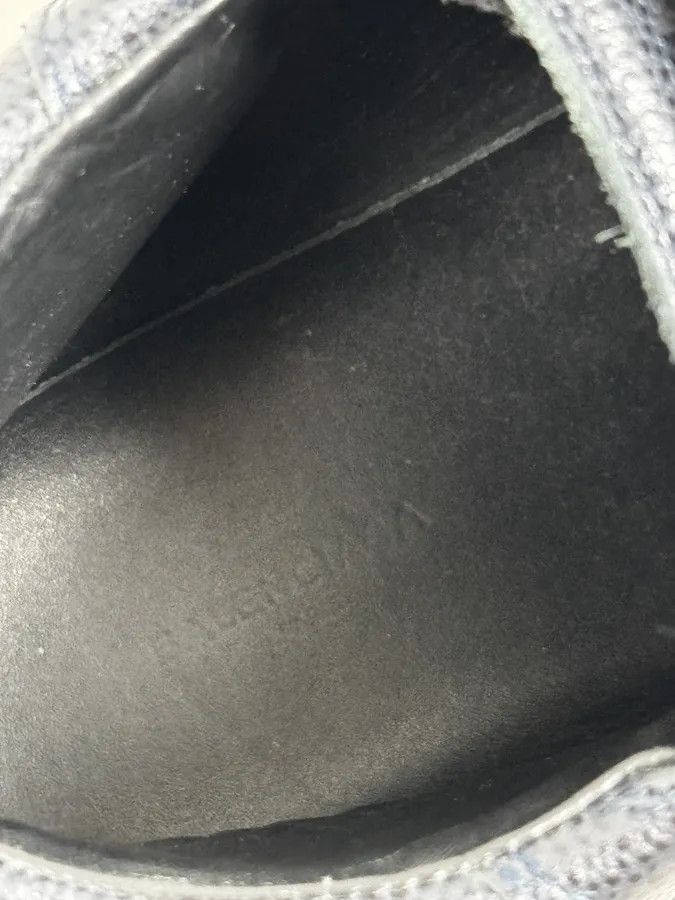Balenciaga 2010s Balenciaga Dark Navy Arena Grained Leather High Sneakers Size US 9.5 / EU 42-43 - 9 Thumbnail