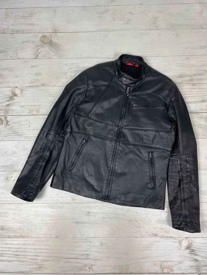 Puma Puma Ducati Leather Jacket Big Logo Racing Moto Bike Y2K Size US M / EU 48-50 / 2 - 1 Thumbnail