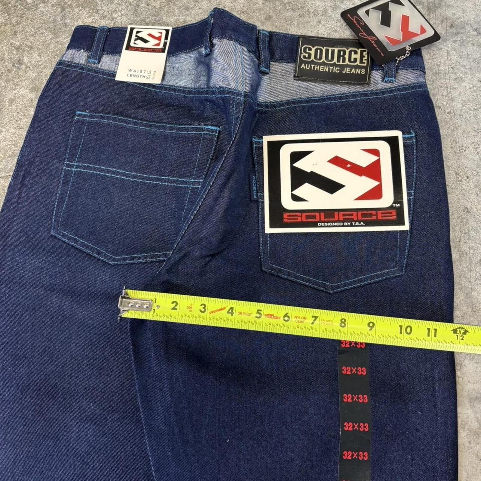 Southpole Source Y2K Bootcut Metallic Blue Jeans Size US 32 / EU 48 - 3 Thumbnail