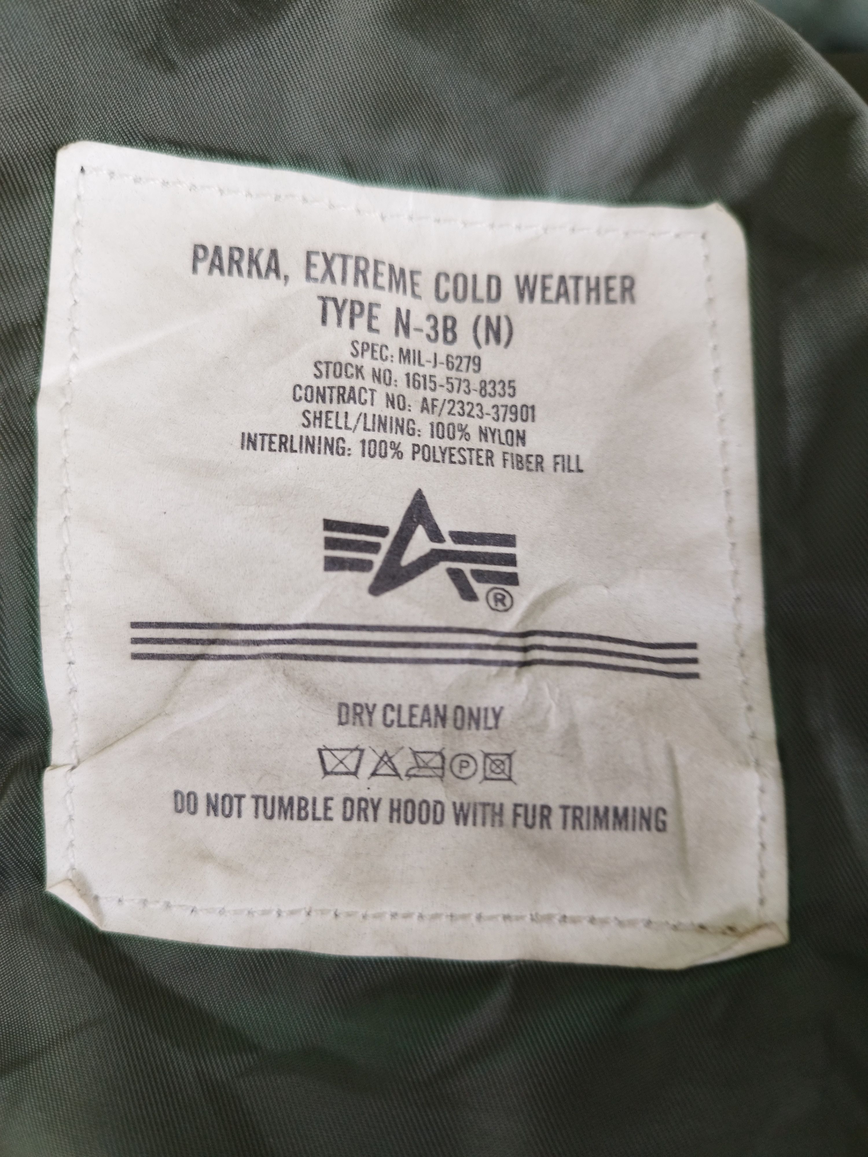 Alpha Industries 🔥 Vintage Alpha industries jacket parkas N3B design Size US XL / EU 56 / 4 - 6 Thumbnail