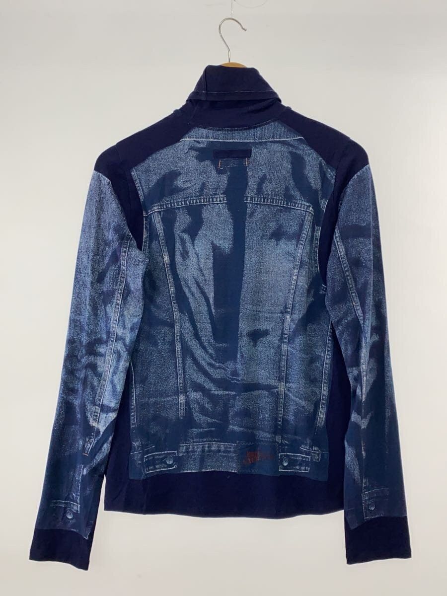 Jean Paul Gaultier Trompe l'oeil Denim Printed Turtleneck Long Sleeve Top Size L / US 10 / IT 46 - 2 Thumbnail