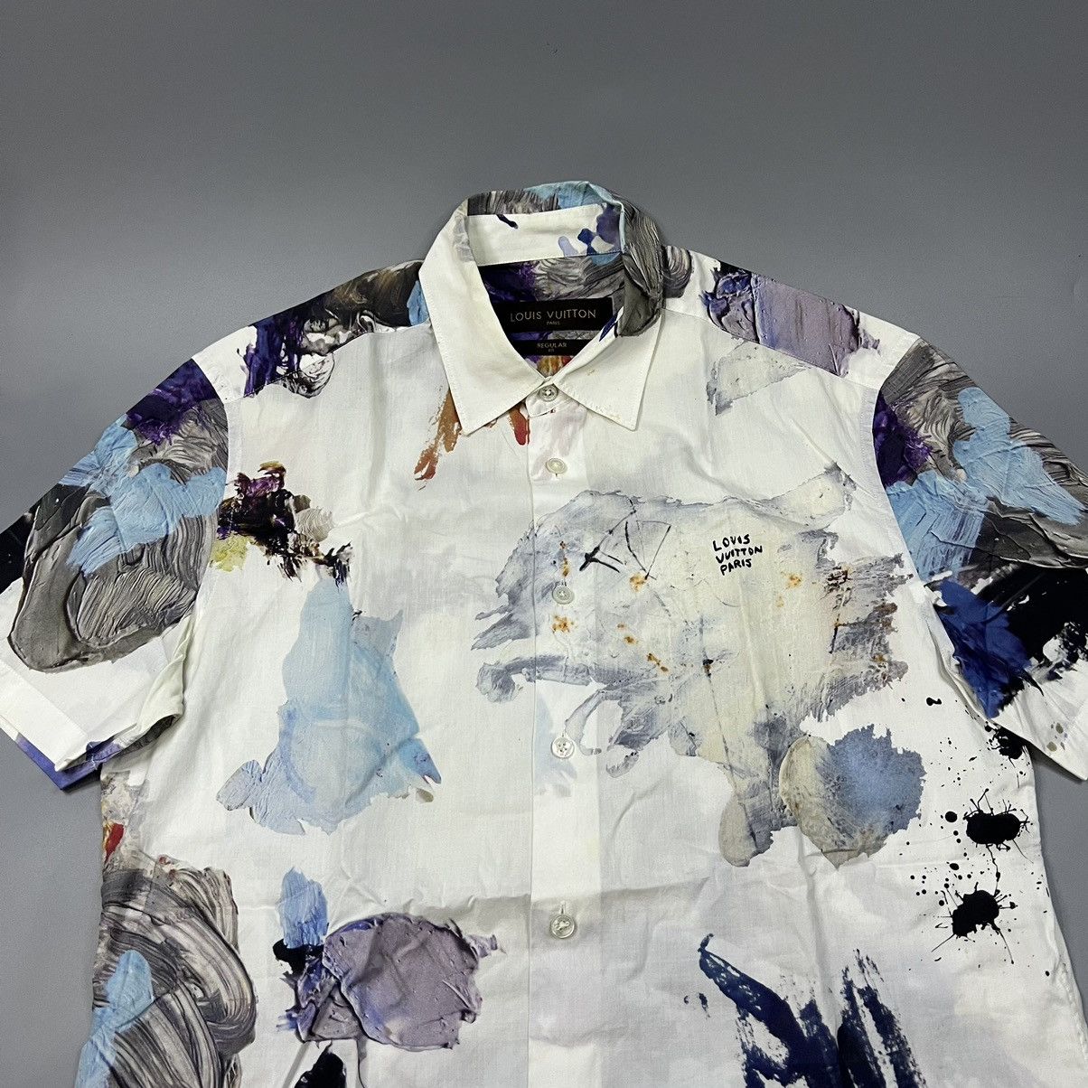 Louis Vuitton Louis Vuitton - 2017 Paint Splatter Print Shirt Size US XS / EU 42 / 0 - 3 Thumbnail