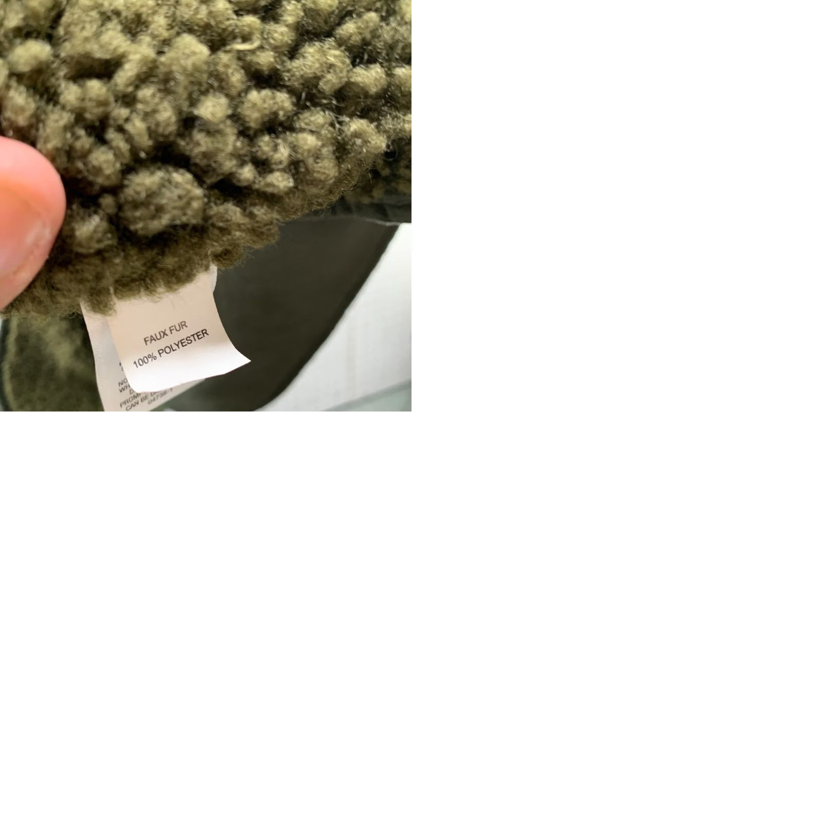Olive ANA Faux Shearling Hooded Coat Womens XL Olive Green Sherpa Lined 25x34.5 Coat, Winter, Regular, Green, Overcoat, Jacket/Coat Long Size XL / US 12-14 / IT 48-50 - 11 Thumbnail