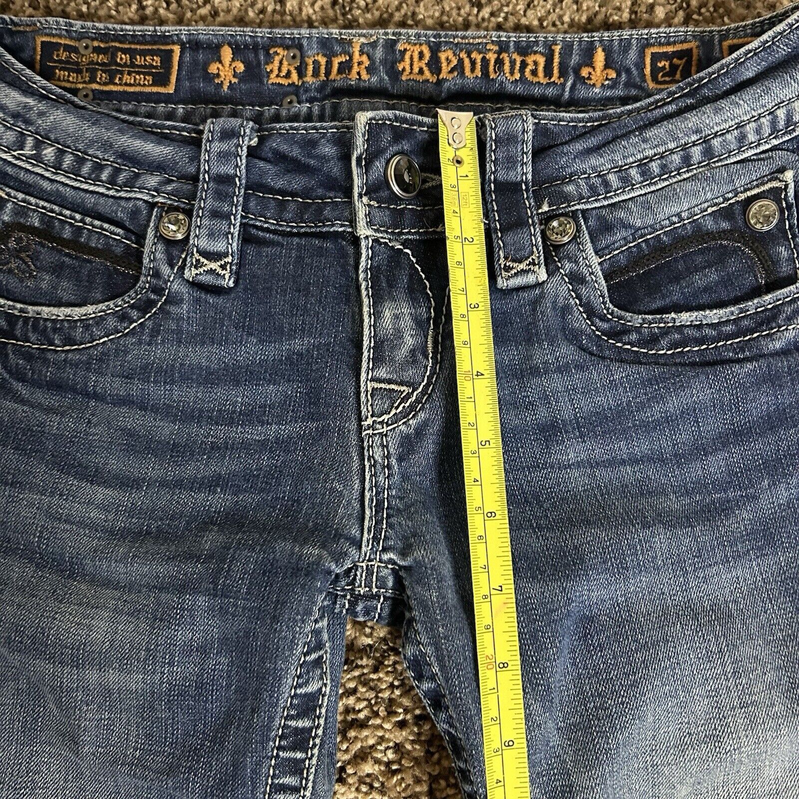 Rock Revival Rock Revival Women Evelyn Bt Cut Jeans Bling Women Size 27 Size 27" / US 4 / IT 40 - 19 Thumbnail