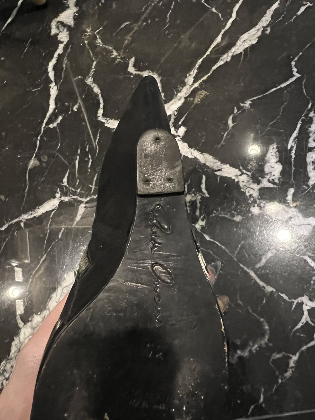 Rick Owens Rick Owens black turbo ankle boots with peak wedge Size US 5 / IT 35 - 8 Thumbnail