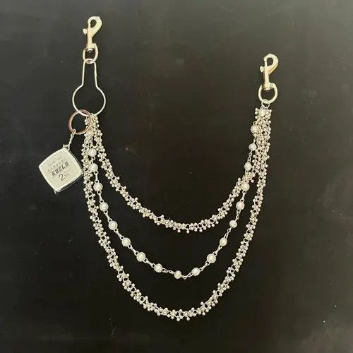 Jewelry 3 Pl Layer Pearl Silver Wallet Chain Size ONE SIZE - 8 Thumbnail