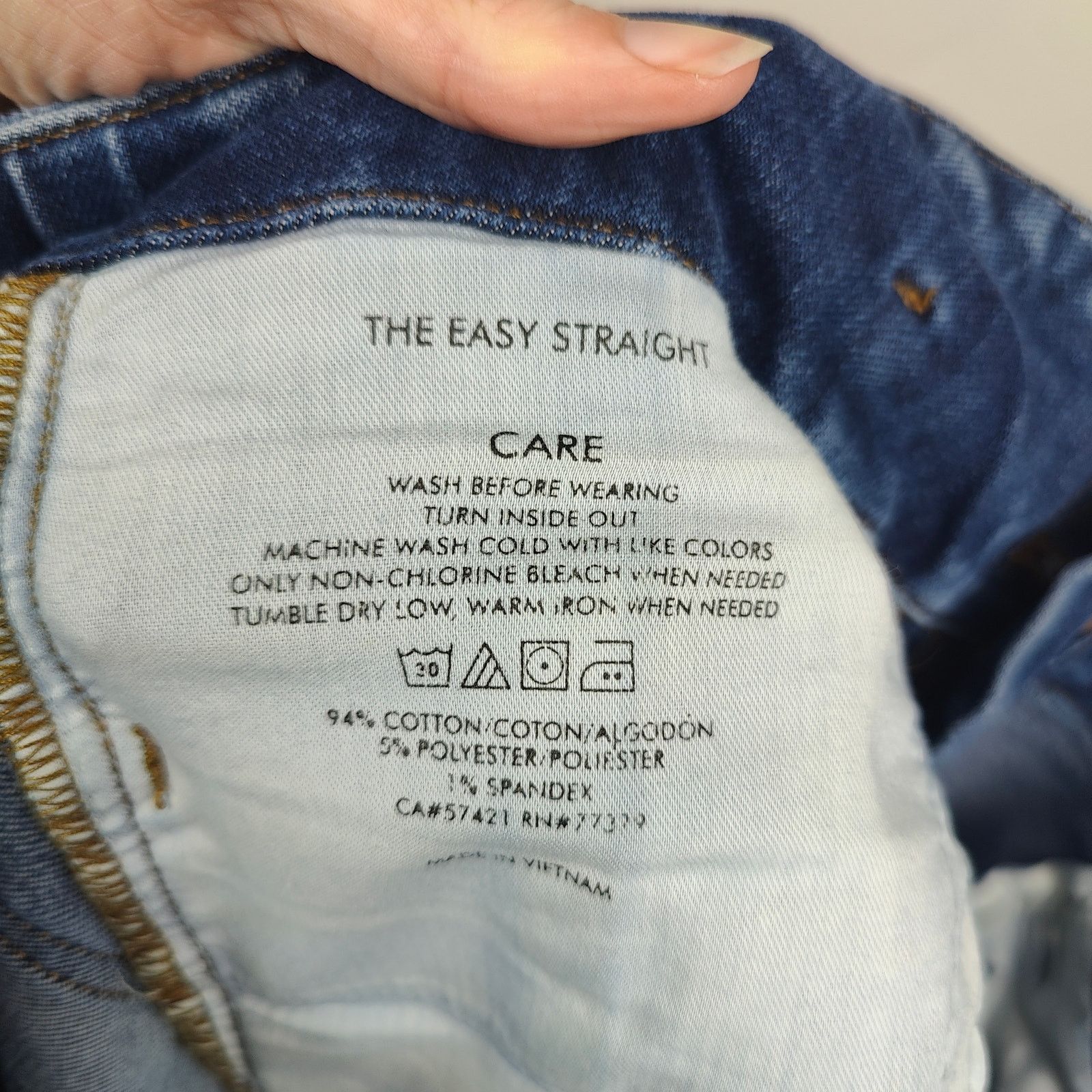 Ann Taylor Ann Taylor The Easy Straight Jeans Womens 8 Dark Wash Size 30" / US 8 / IT 44 - 8 Thumbnail