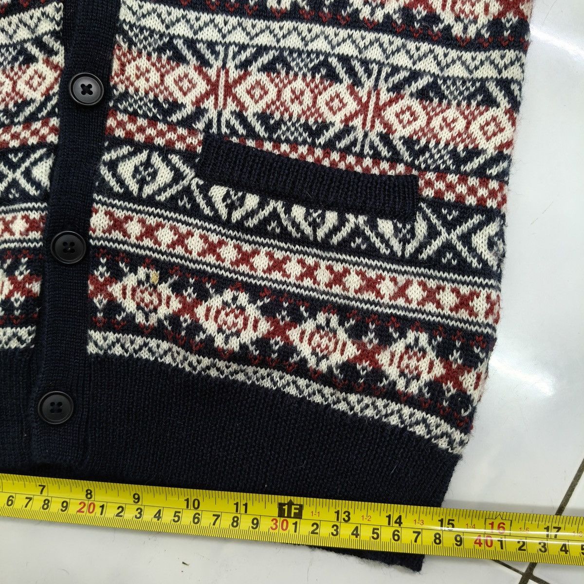 The Difference Vintage The Difference Rupert Patterned Knit Cardigan Button Size M / US 6-8 / IT 42-44 - 18 Thumbnail