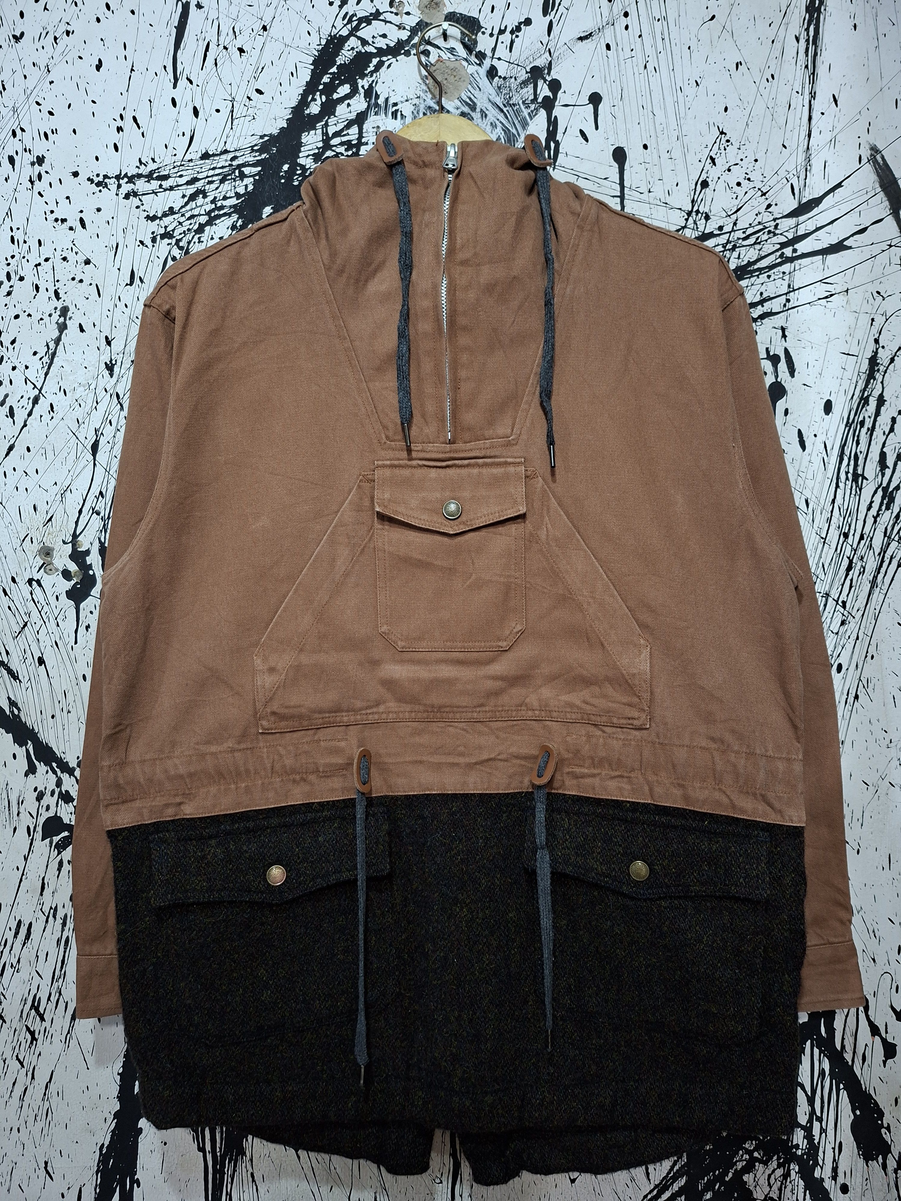 FrizmWORKS FRIMZWORKS X HARRIS TWEED COTTON WOOL ANORAK JACKET Size US M / EU 48-50 / 2 - 2 Thumbnail