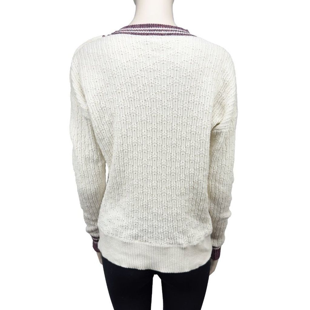 Sonia Rykiel SONIA RYKIEL So Preppy! Designer Knit Crew Neck Sweater sz M Size L / US 10 / IT 46 - 3 Thumbnail