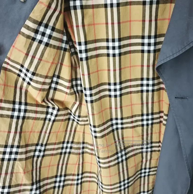 Burberry Burberry Gray Cotton Mid-Length Trench Coat. Size L / US 10 / IT 46 - 4 Thumbnail